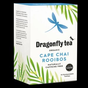 Dragonfly Organic Cape Chai Rooibos, 40 Tea Bags 80g, Chai, Dragonfly Teas Limited. Sold by Teas.co.uk.