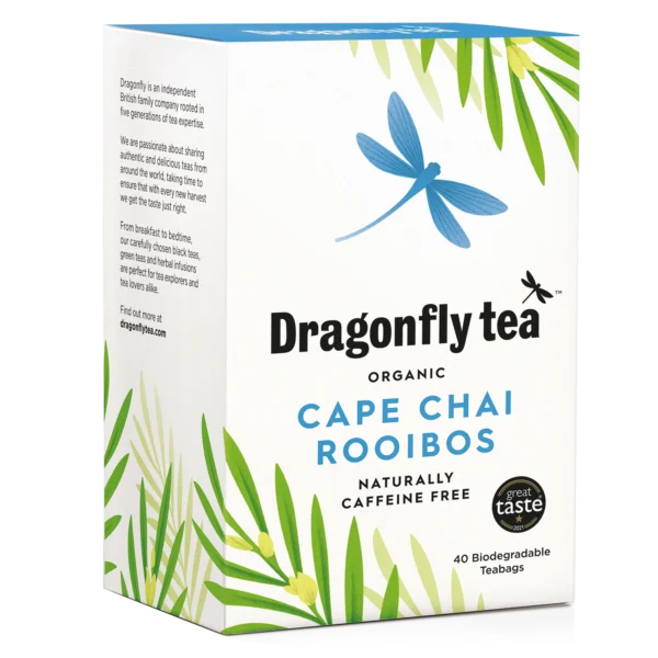 Cape Rooibos Tea Box Buy Dragonfly Organic Cape Chai Rooibos, 40 Tea Bags 80g Online