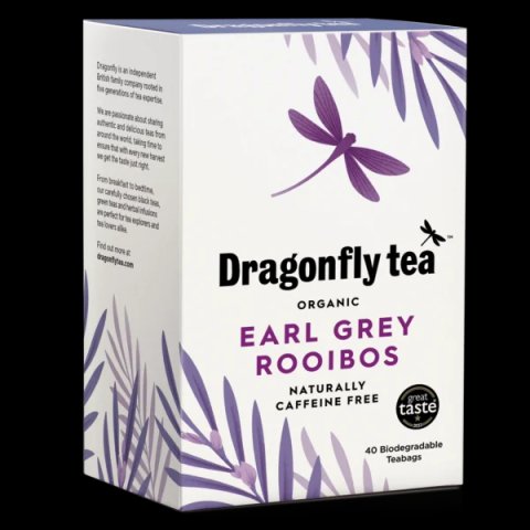 Dragonfly Organic Earl Grey Rooibos, 40 Tea Bags 100g, Earl Grey and Similar, Dragonfly Teas Limited. Sold by Teas.co.uk.