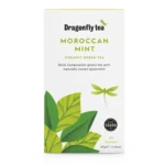 Dragonfly Organic Moroccan Mint, 40 Tea Bags 80g, front of box, available at teas.co.uk