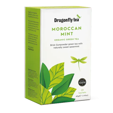 Dragonfly Organic Moroccan Mint, 40 Tea Bags 80g