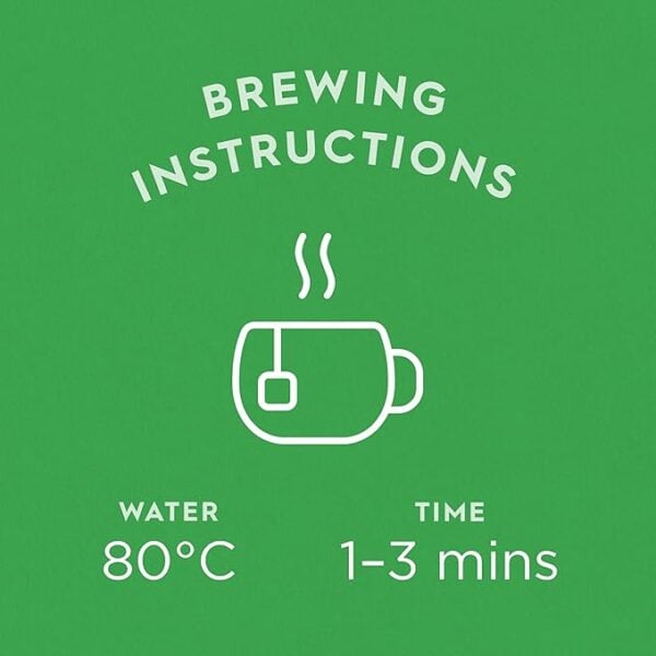 Dragonfly Organic Pure Green Mountain, 40 Tea Bags 80G, Brewing Instructions, Available At Teas.co.uk
