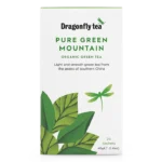 Dragonfly Organic Pure Green Mountain, 40 Tea Bags 80g, front of box, available at teas.co.uk