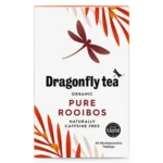 Dragonfly Organic Pure Rooibos, 40 Tea Bags 100g, front of box, available at teas.co.uk