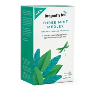 Dragonfly Organic Three Mint Medley, 40 Tea Bags 100g