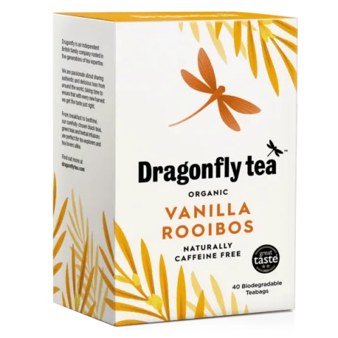 Dragonfly Organic Vanilla Rooibos, 40 Tea Bags 100g