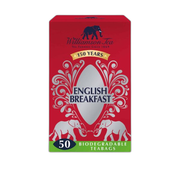 Williamson English Breakfast, 50 Tea Bags 125g, Black Tea, Williamson Tea Holdings Limited. Sold by Teas.co.uk.