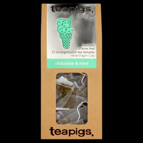 Teapigs Chocolate and Mint, 15 Tea Bags 37.5g, Fruit and Herbal Tea, Teapigs Limited. Sold by Teas.co.uk.
