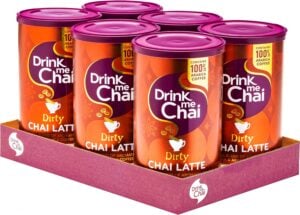 Drink Me Chai Dirty Chai Latte, 200g, box of 6 tins, available at teas.co.uk