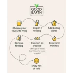 Good Earth Passionfruit and Orange, 15 Tea Bags 37.5g, brewing instructions, available at teas.co.uk