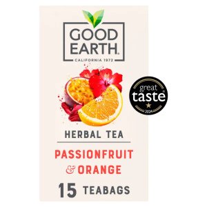 Good Earth Passionfruit and Orange, 15 Tea Bags 37.5g, Fruit and Herbal Tea, Tata Consumer Products UK Group Limited. Sold by Teas.co.uk.