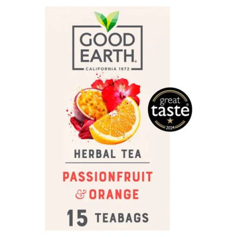 Good Earth Passionfruit and Orange, 15 Tea Bags 37.5g, Fruit and Herbal Tea, Tata Consumer Products UK Group Limited. Sold by Teas.co.uk.