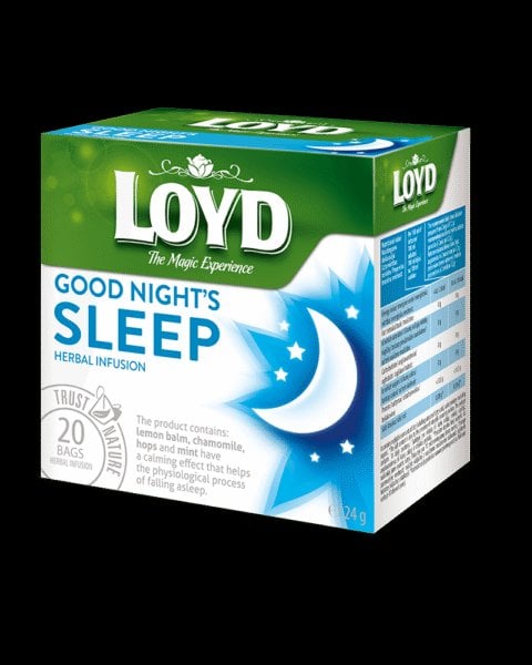 Loyd Good Night'S Sleep, 20 Tea Bags 24G, Front Of Box, Available At Teas.co.uk