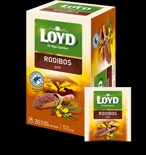 Iced Rooibos With Peach And Basil 1 Loyd Pure Rooibos, 20 Tea Bags 40G, Worldwide Teas, Mokate S.a.. Sold By Teas.co.uk.