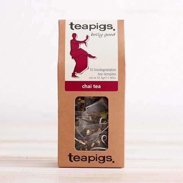 Teapigs Chai, 15 Tea Bags 52.5G, Front Of Box Lifestyle Setting, Available At Teas.co.uk