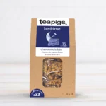 Teapigs Chamomile Lullaby Bedtime, 15 Tea Bags 33g, front of box lifestyle, available at teas.co.uk
