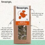 Teapigs Ginger and Manuka Honey, 15 Tea Bags 37.5g, box with tea facts, available at teas.co.uk