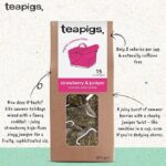 Teapigs Strawberry and Juniper, 15 Tea Bags 37.5g, front of box with tea facts, available at teas.co.uk