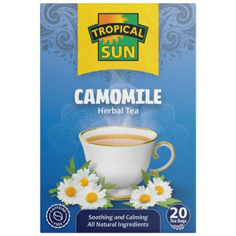 Tropical Sun Camomile, 20 Tea Bags 26g, Fruit and Herbal Tea, Tropical Sun Foods Limited. Sold by Teas.co.uk.