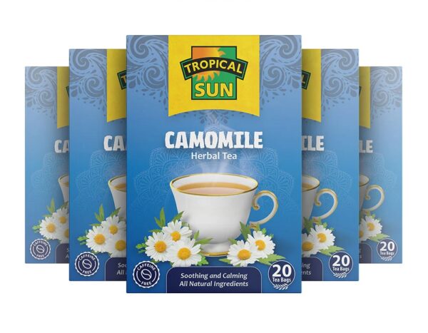 Tropical Sun Camomile, 20 Tea Bags 26g, multi boxes, available at teas.co.uk