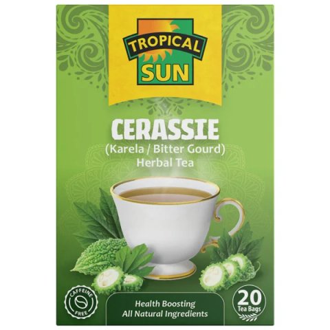 Tropical Sun Cerassie, 20 Tea Bags 26g, Fruit and Herbal Tea, Tropical Sun Foods Limited. Sold by Teas.co.uk.