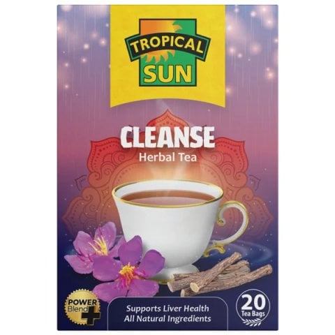 Tropical Sun Cleanse, 20 Tea Bags 40g, Fruit and Herbal Tea, Tropical Sun Foods Limited. Sold by Teas.co.uk.