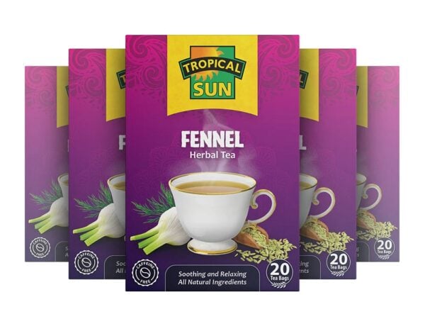 Tropical Sun Fennel, 20 Tea Bags 30g, multi box view, available at teas.co.uk