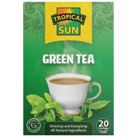 Tropical Sun Green Tea, 20 Tea Bags 40g, Green Tea, Tropical Sun Foods Limited. Sold by Teas.co.uk.