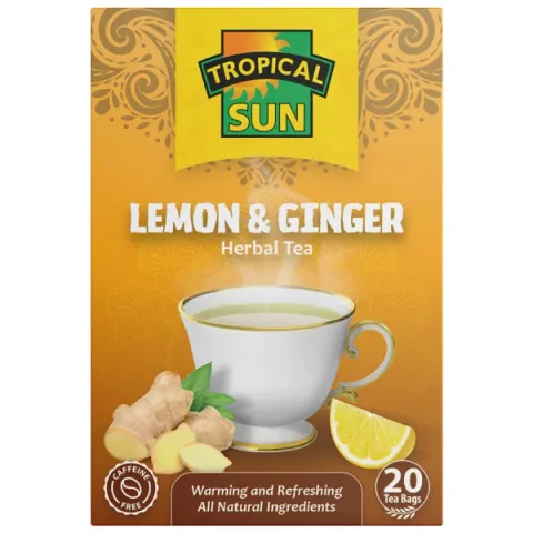 Tropical Sun Lemon and Ginger, 20 Tea Bags 30g