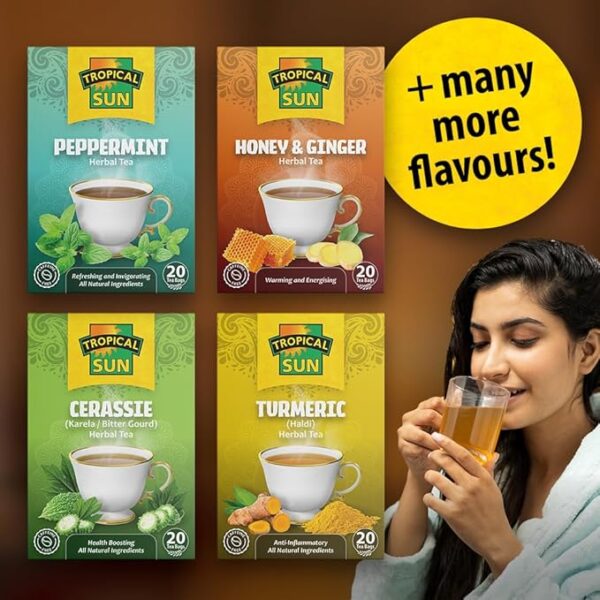 Tropical Sun Lemon and Ginger, 20 Tea Bags 30g, other teas in the range, available at teas.co.uk