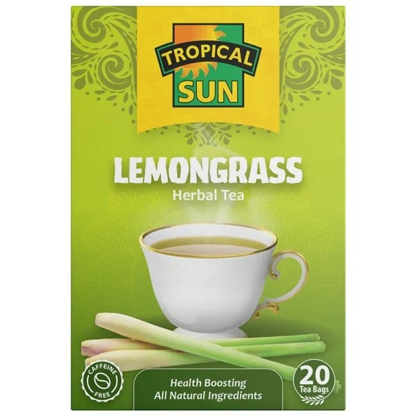 Tropical Sun Lemongrass, 20 Tea Bags 24G, Fruit And Herbal Tea, Tropical Sun Foods Limited. Sold By Teas.co.uk.