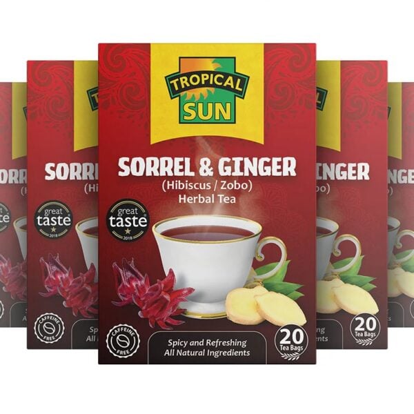 Tropical Sun Sorrel And Ginger, 20 Tea Bags 40G, Multi Box View, Available At Teas.co.uk