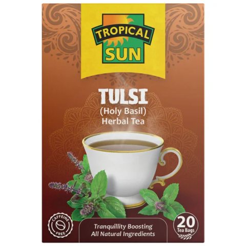 Tropical Sun Tulsi, 20 Tea Bags 26g, Fruit and Herbal Tea, Tropical Sun Foods Limited. Sold by Teas.co.uk.