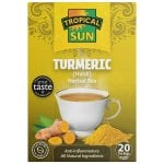 Tropical Sun Turmeric, 20 Tea Bags 30g, Fruit and Herbal Tea, Tropical Sun Foods Limited. Sold by Teas.co.uk.