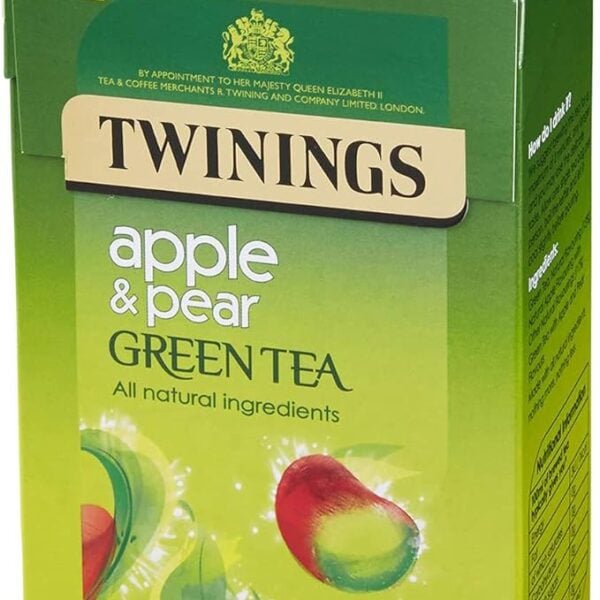 Twinings Apple And Pear Green Tea, 20 Tea Bags 40G, Old Design Box, Available At Teas.co.uk