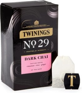 Twinings Dark Chai, 40 Tea Bags 80g, Chai, R. Twining and Company Limited. Sold by Teas.co.uk.
