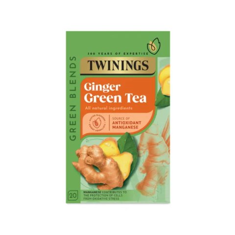 Twinings Ginger Green Tea, 20 Tea Bags 40g, Green Tea, R. Twining and Company Limited. Sold by Teas.co.uk.