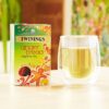 Www-Teas-Co-Uk-Twinings-Gingerbread-Green-Tea-20-Tea-Bags-40G-070177072643-Front-Of-Box-Next-To-Brewing-Tea Twinings Gingerbread Green Tea, 20 Tea Bags 40G