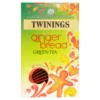 Www-Teas-Co-Uk-Twinings-Gingerbread-Green-Tea-20-Tea-Bags-40G-070177072643-Front-Of-Box-Showing-Open-Window-To-Tea-Bags Twinings Gingerbread Green Tea, 20 Tea Bags 40G