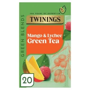 Twinings Mango and Lychee Green Tea, 20 Tea Bags 40g, Green Tea, R. Twining and Company Limited. Sold by Teas.co.uk.