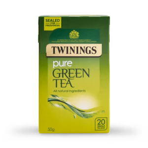 Twinings Mint Green Tea, 20 Tea Bags 40g, front of box old design, available at teas.co.uk