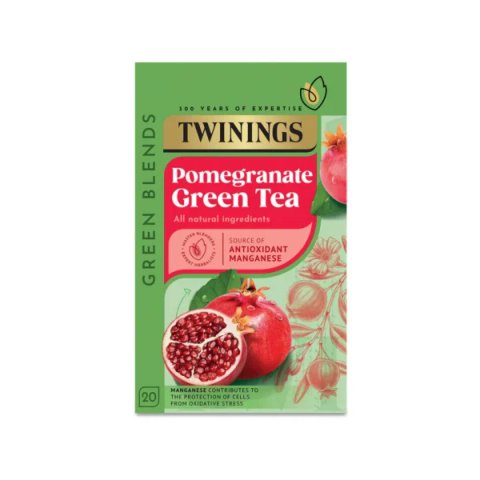 Twinings Pomegranate Green Tea, 20 Tea Bags 40g, Green Tea, R. Twining and Company Limited. Sold by Teas.co.uk.