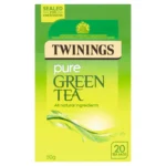Twinings Pure Green Tea, 20 Tea Bags 50g, front of box old design, available at teas.co.uk