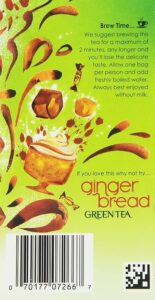 Twinings Salted Caramel Green Tea, 20 Tea Bags 40g, back of box, available at teas.co.uk