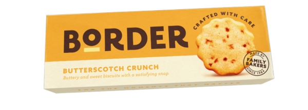 Border Butterscotch Crunch Organic Biscuits, 135g, Biscuits, Border Biscuits Limited. Sold by Teas.co.uk.