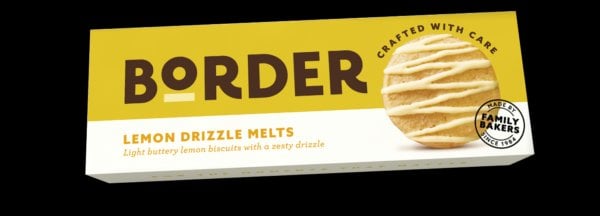 Border Lemon Drizzle Melts Organic Biscuits, 150g, Biscuits, Border Biscuits Limited. Sold by Teas.co.uk.