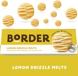 Border Lemon Drizzle Melts Organic Biscuits, 150g, lifestyle shot, available at teas.co.uk