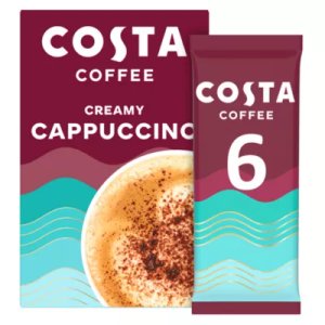 Costa Creamy Cappuccino, 6 Sachets 102g, Coffee, Costa Limited. Sold by Teas.co.uk.
