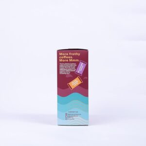 Costa Creamy Cappuccino, 6 Sachets 102g, left side of box, available at teas.co.uk