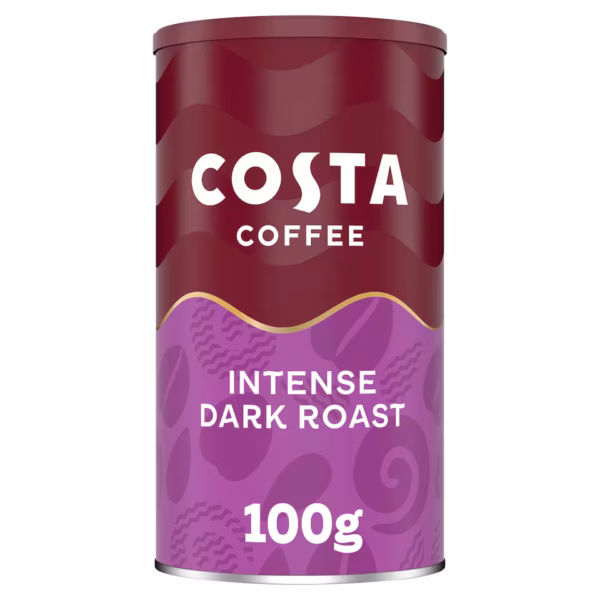 Costa Intense Dark Roast Coffee, 100g, Coffee, Costa Limited. Sold by Teas.co.uk.